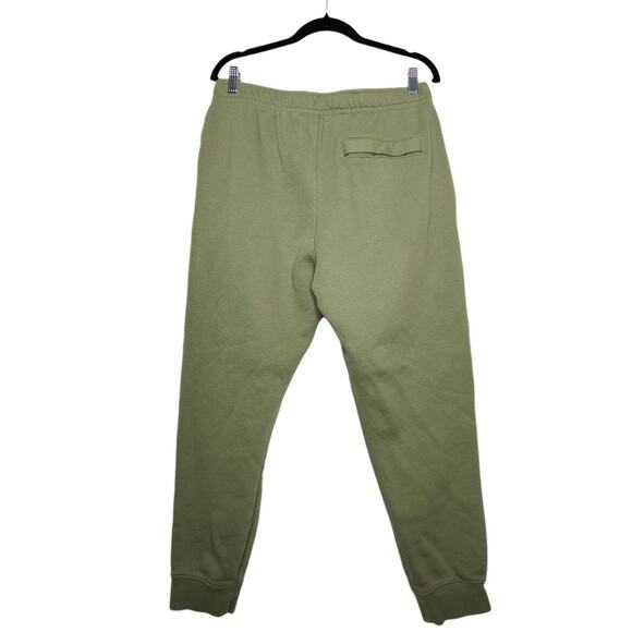 y2k Nike Olive Green Sweatpants Bottoms Large Workout Gym Swoosh Check - Picture 2 of 5